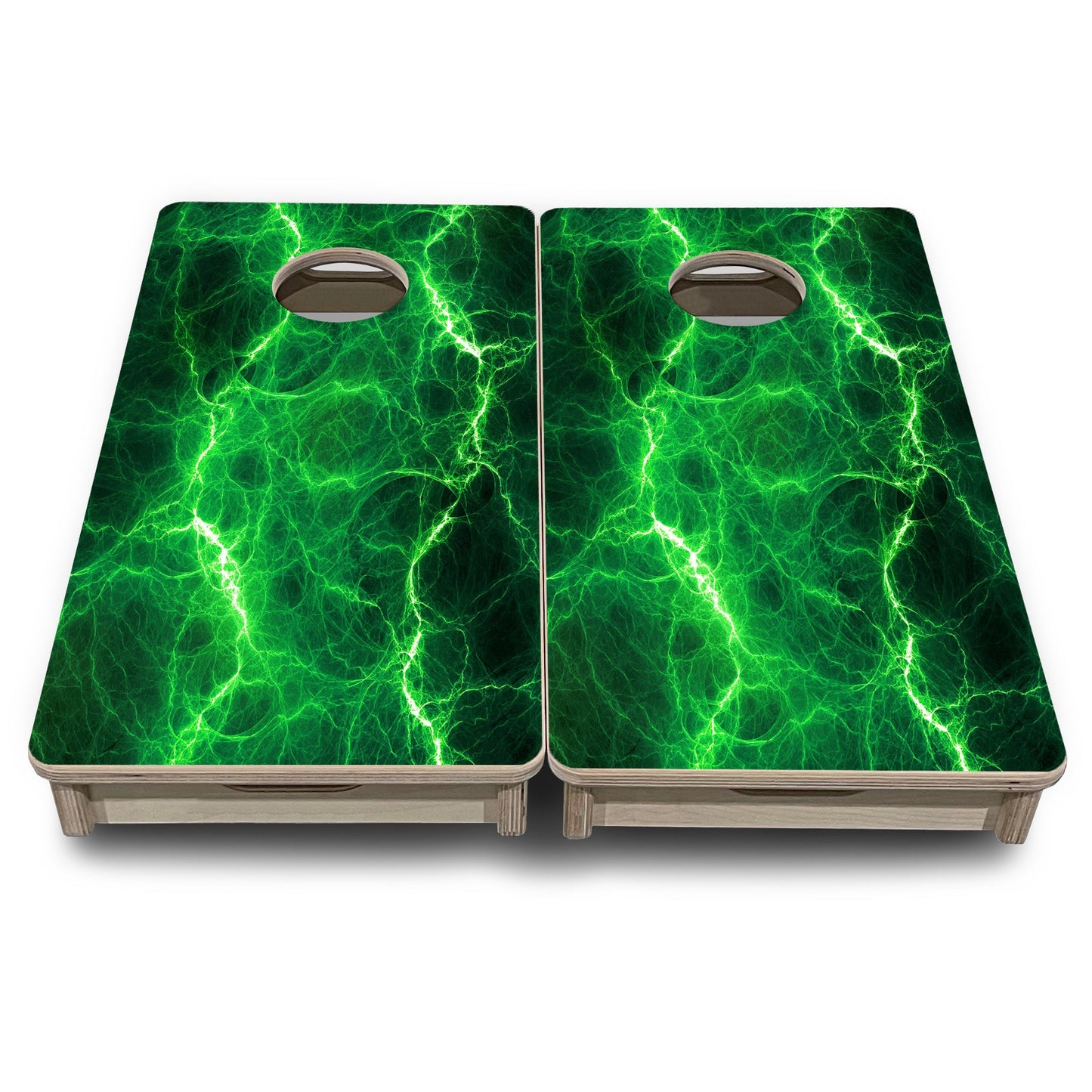 Green Lightning - Mini or Vacation Size Cornhole Boards