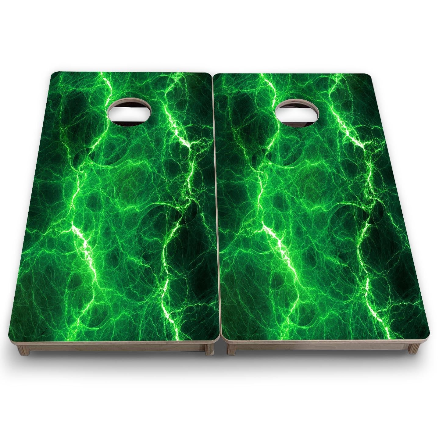 Green Lightning - Mini or Vacation Size Cornhole Boards