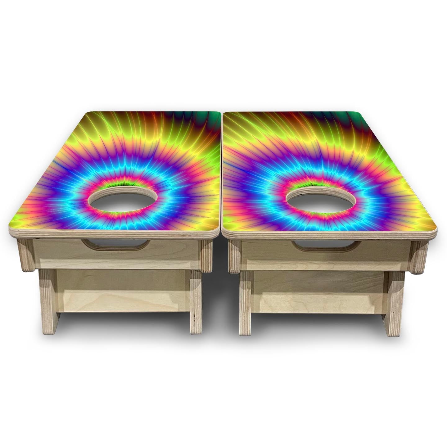 Tie Dye - Mini Cornhole Board Set (12" x 24") with 8 Mini Bags