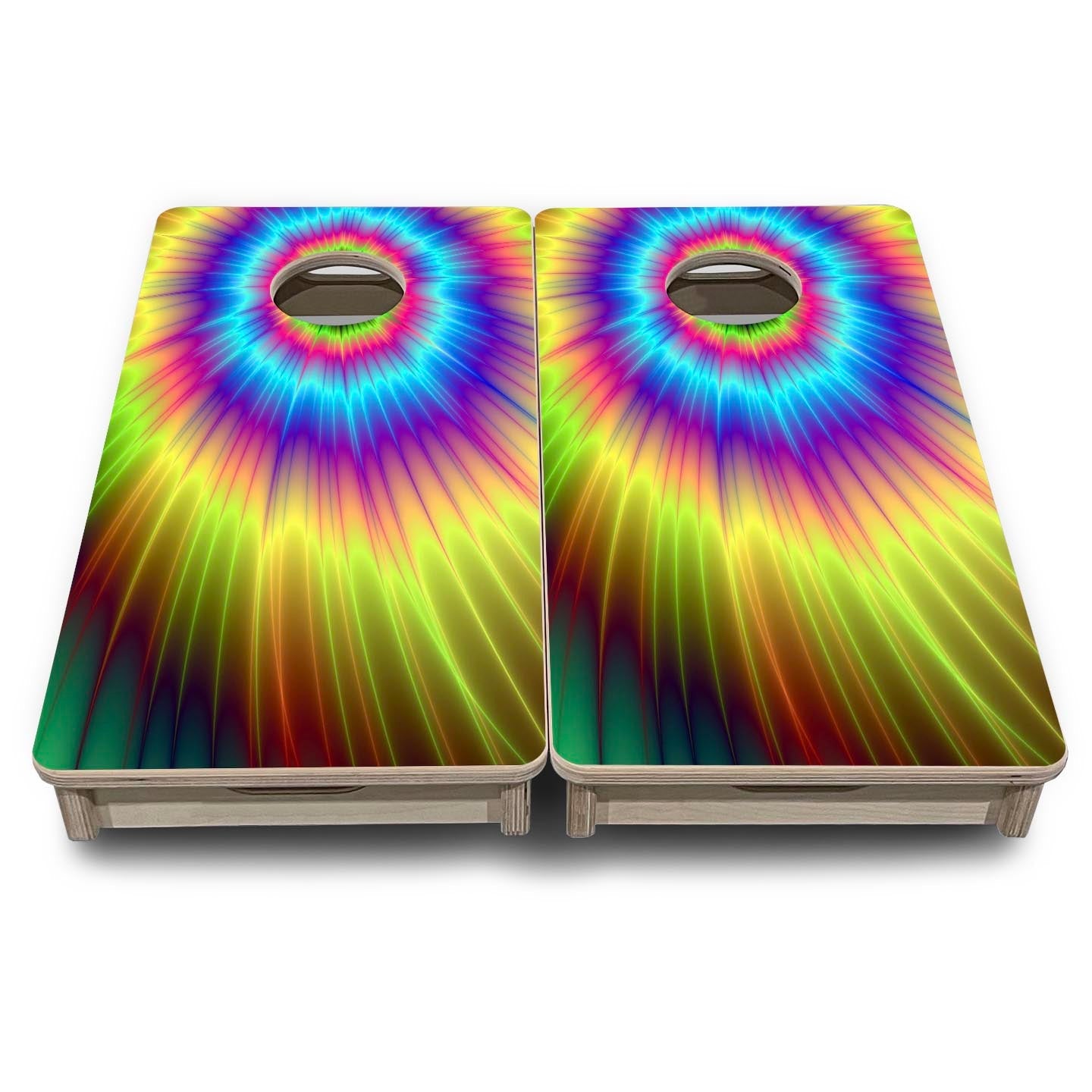 Tie Dye - Mini Cornhole Board Set (12" x 24") with 8 Mini Bags