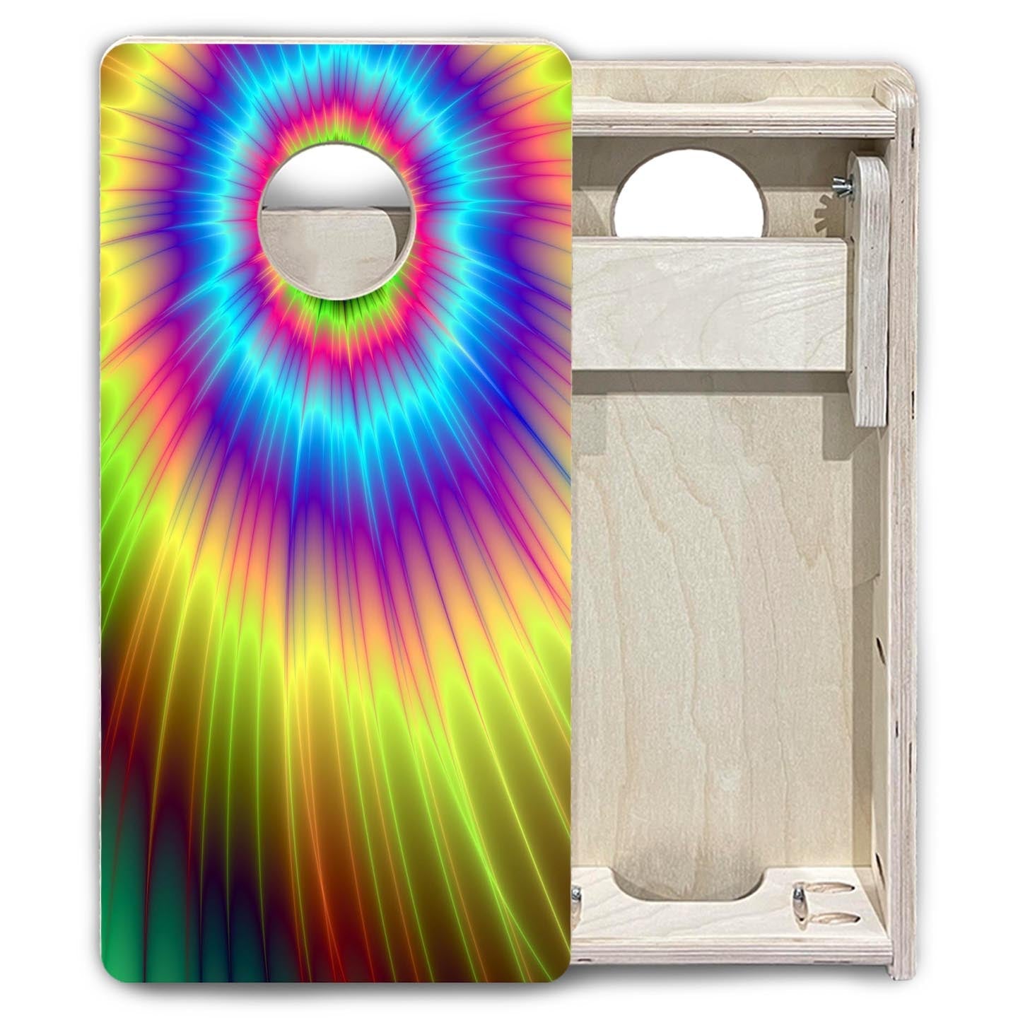 Tie Dye - Mini Cornhole Board Set (12" x 24") with 8 Mini Bags