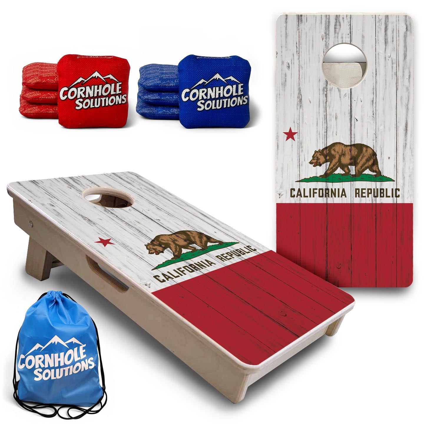 California Distressed Flag - Mini or Vacation Size Cornhole Boards