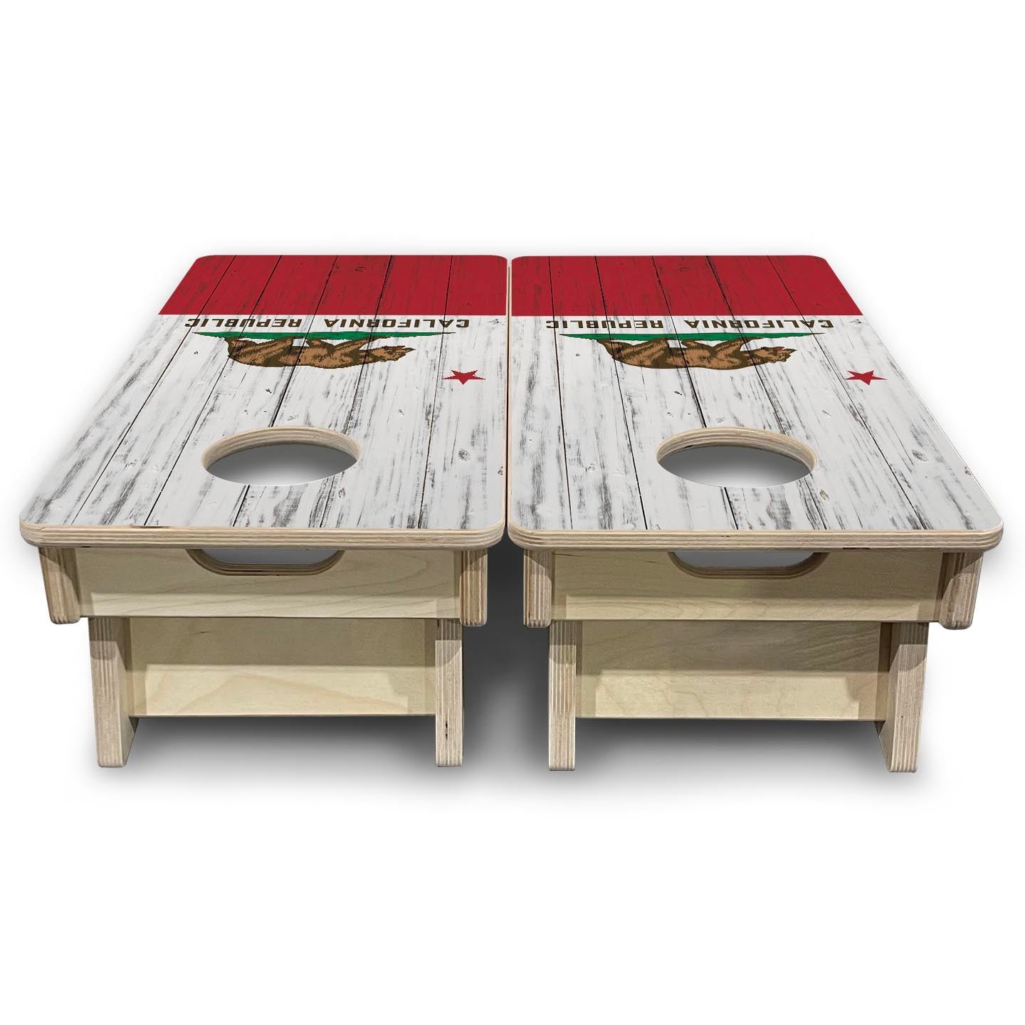 California Distressed Flag - Mini or Vacation Size Cornhole Boards