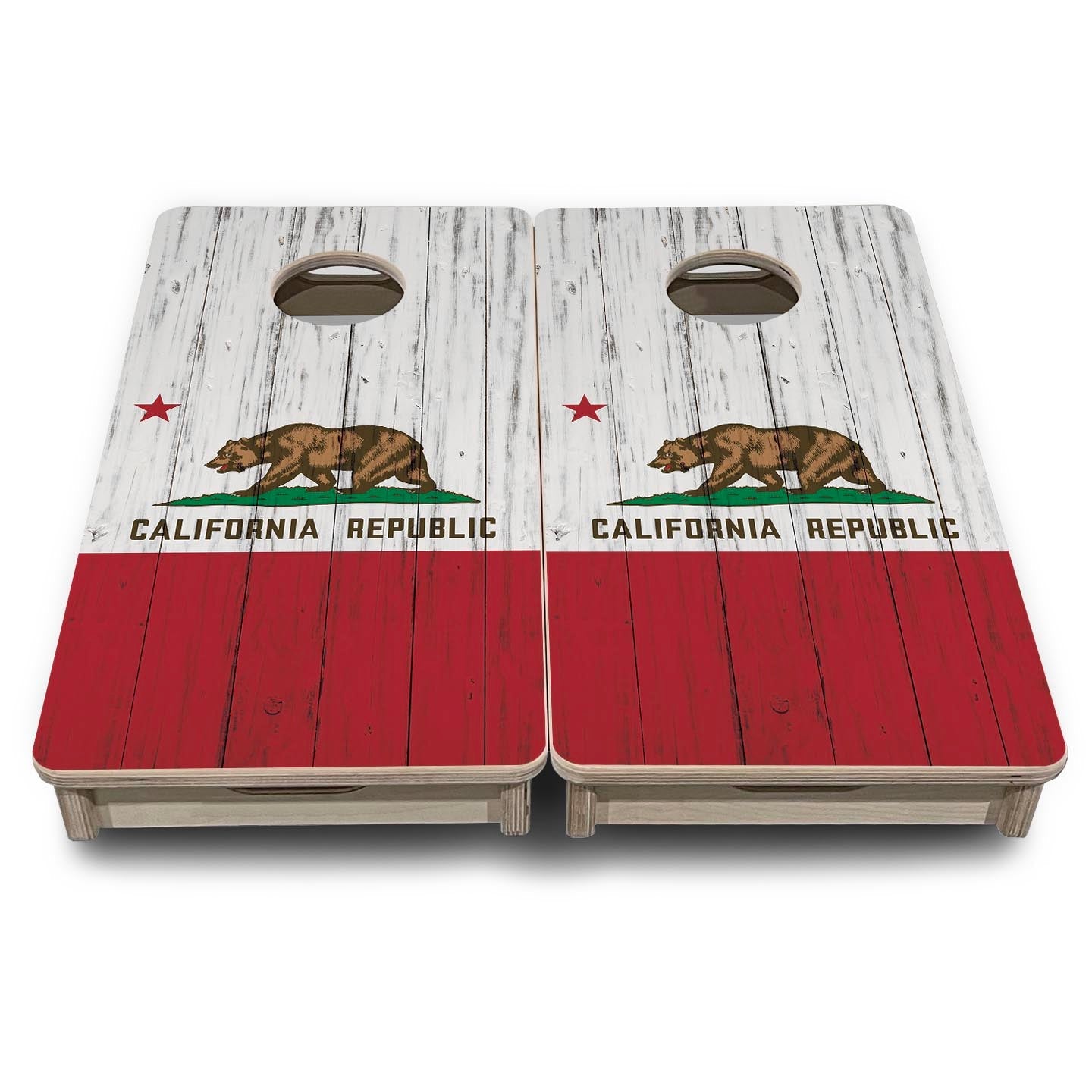 California Distressed Flag - Mini or Vacation Size Cornhole Boards