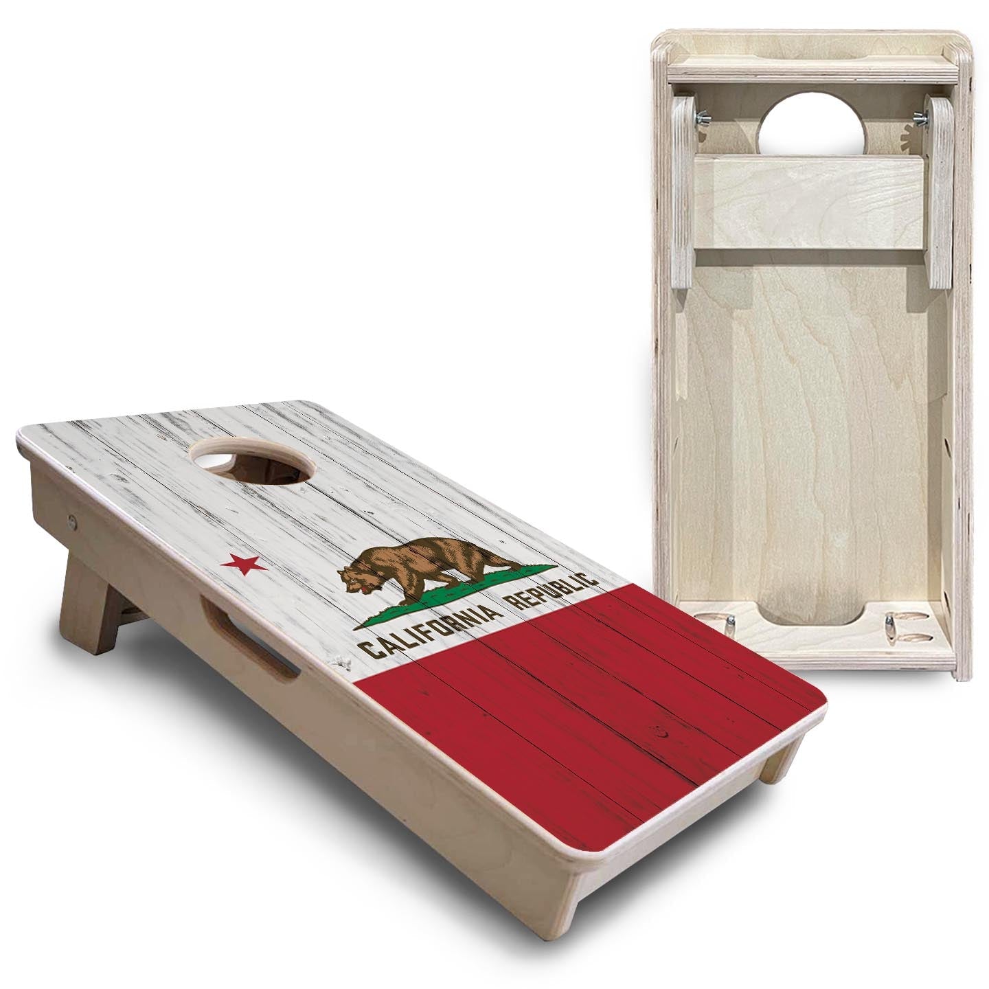 California Distressed Flag - Mini or Vacation Size Cornhole Boards