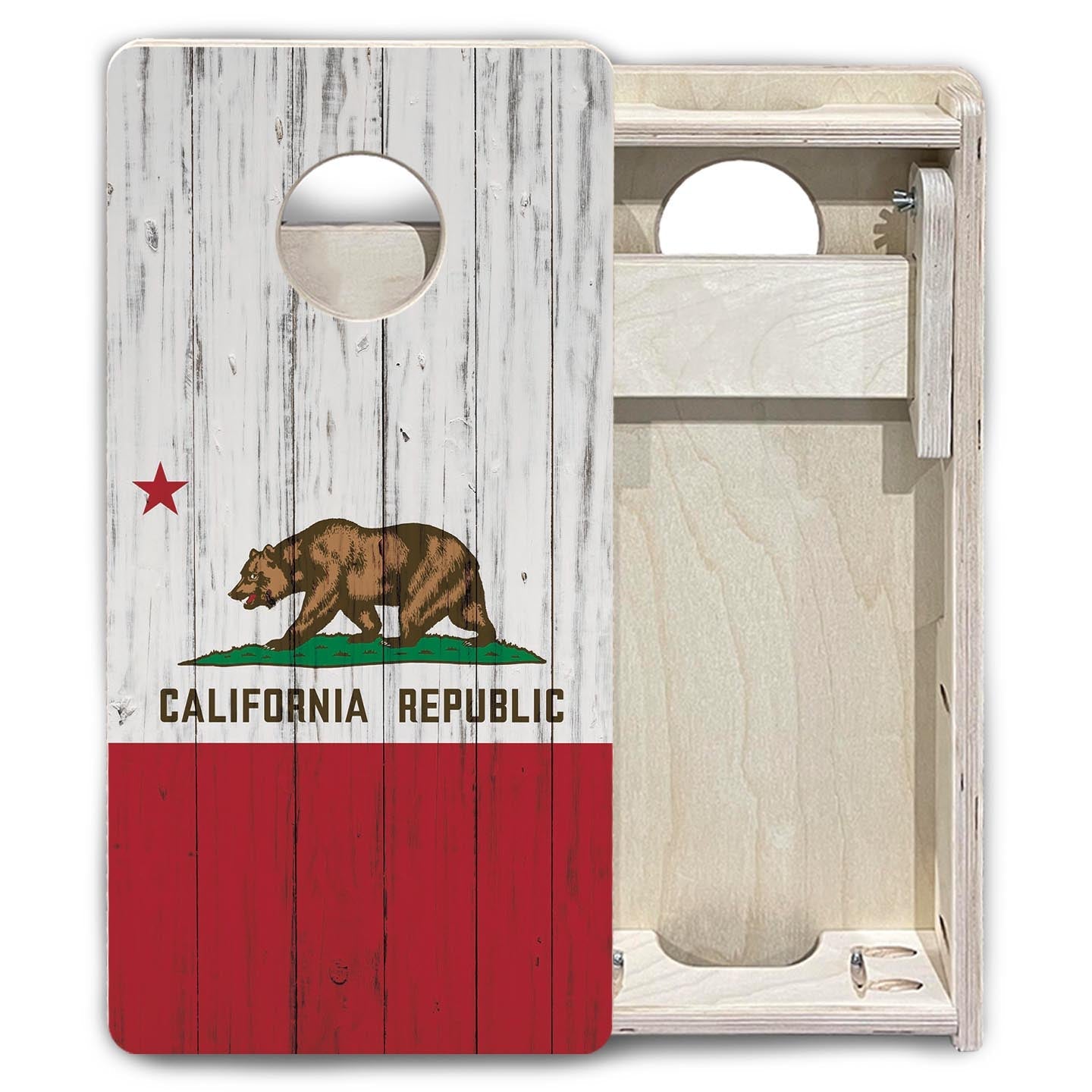 California Distressed Flag - Mini or Vacation Size Cornhole Boards