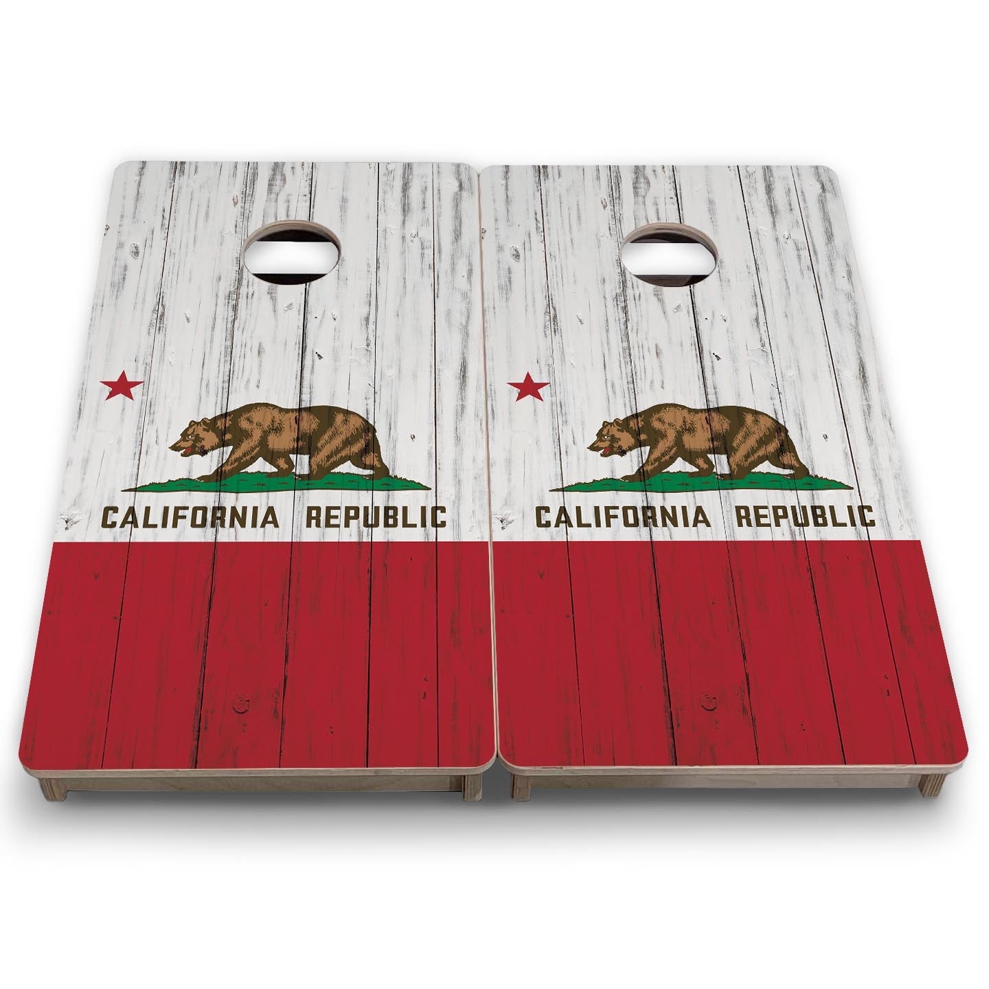 California Distressed Flag - Mini or Vacation Size Cornhole Boards