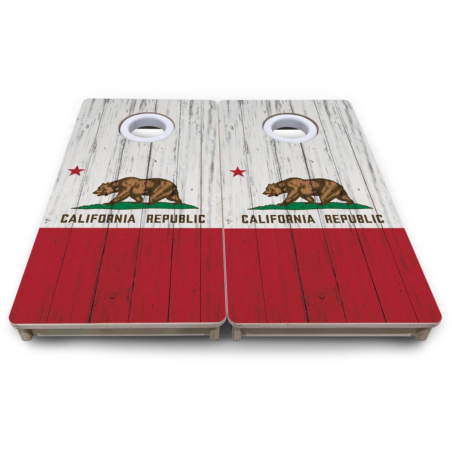California Distressed Flag - Mini or Vacation Size Cornhole Boards