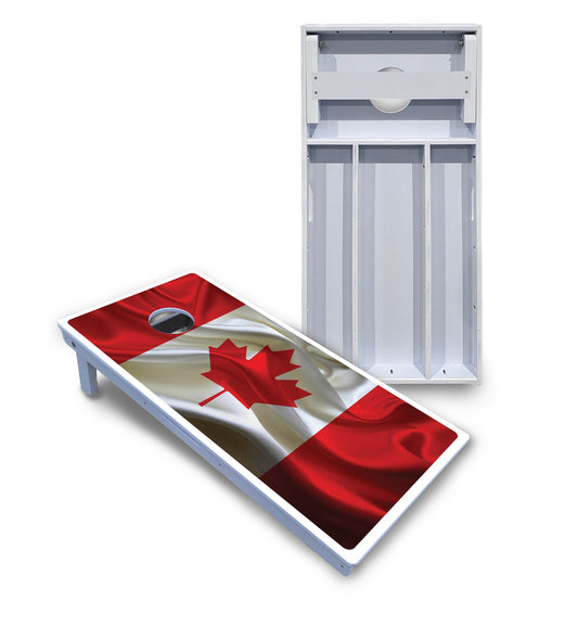 Wavy Canadian Flag Cornhole Boards - All Weather Series