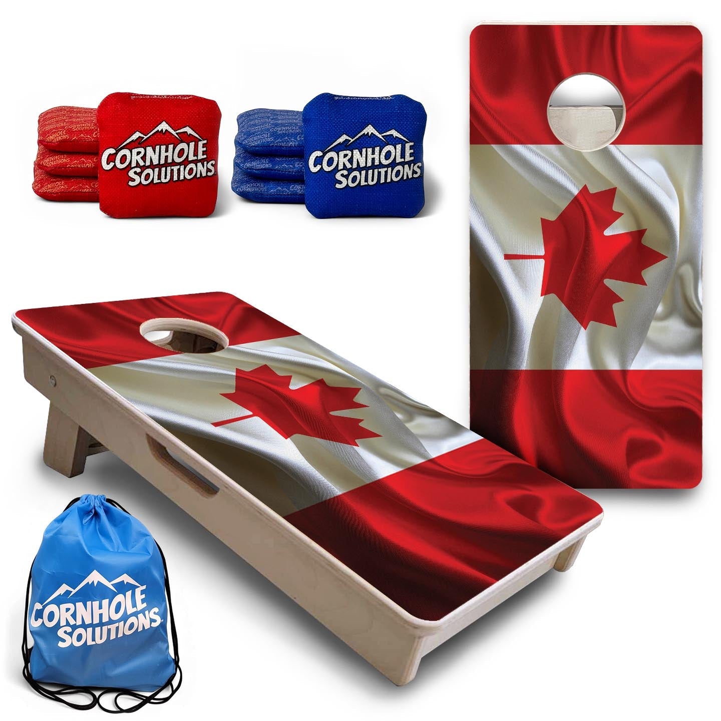 Wavy Canadian Flag - Mini or Vacation Size Cornhole Boards
