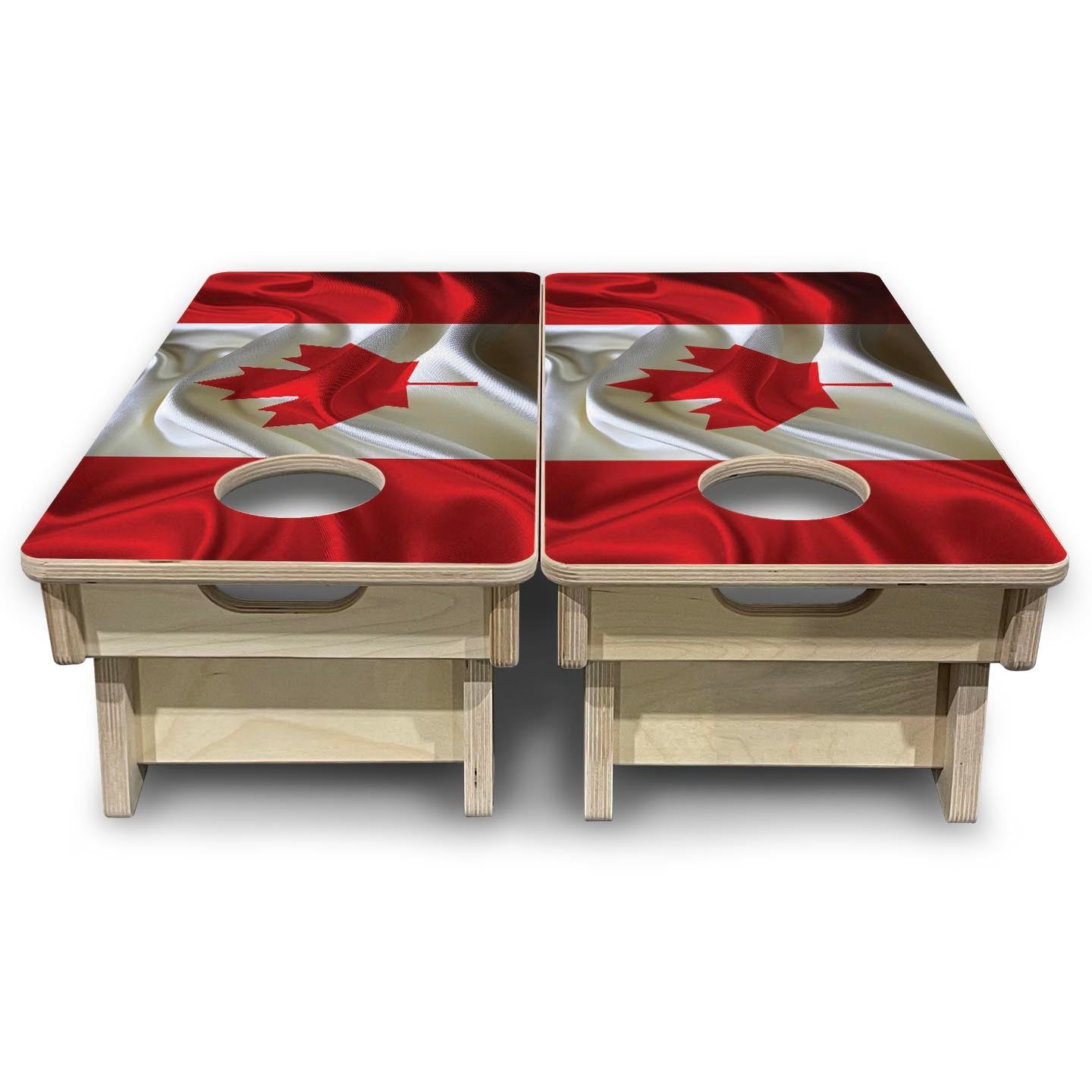 Wavy Canadian Flag - Mini or Vacation Size Cornhole Boards