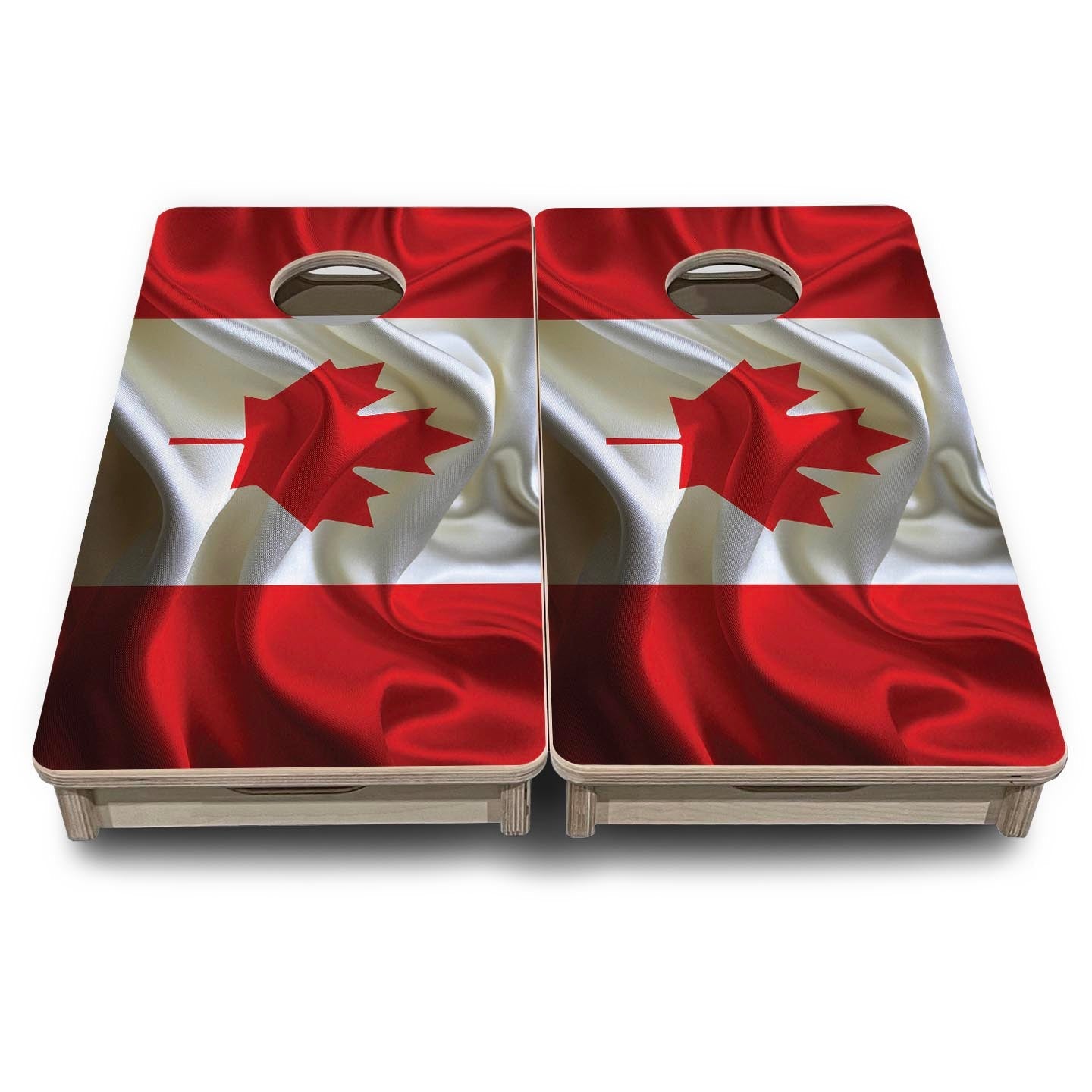 Wavy Canadian Flag - Mini or Vacation Size Cornhole Boards