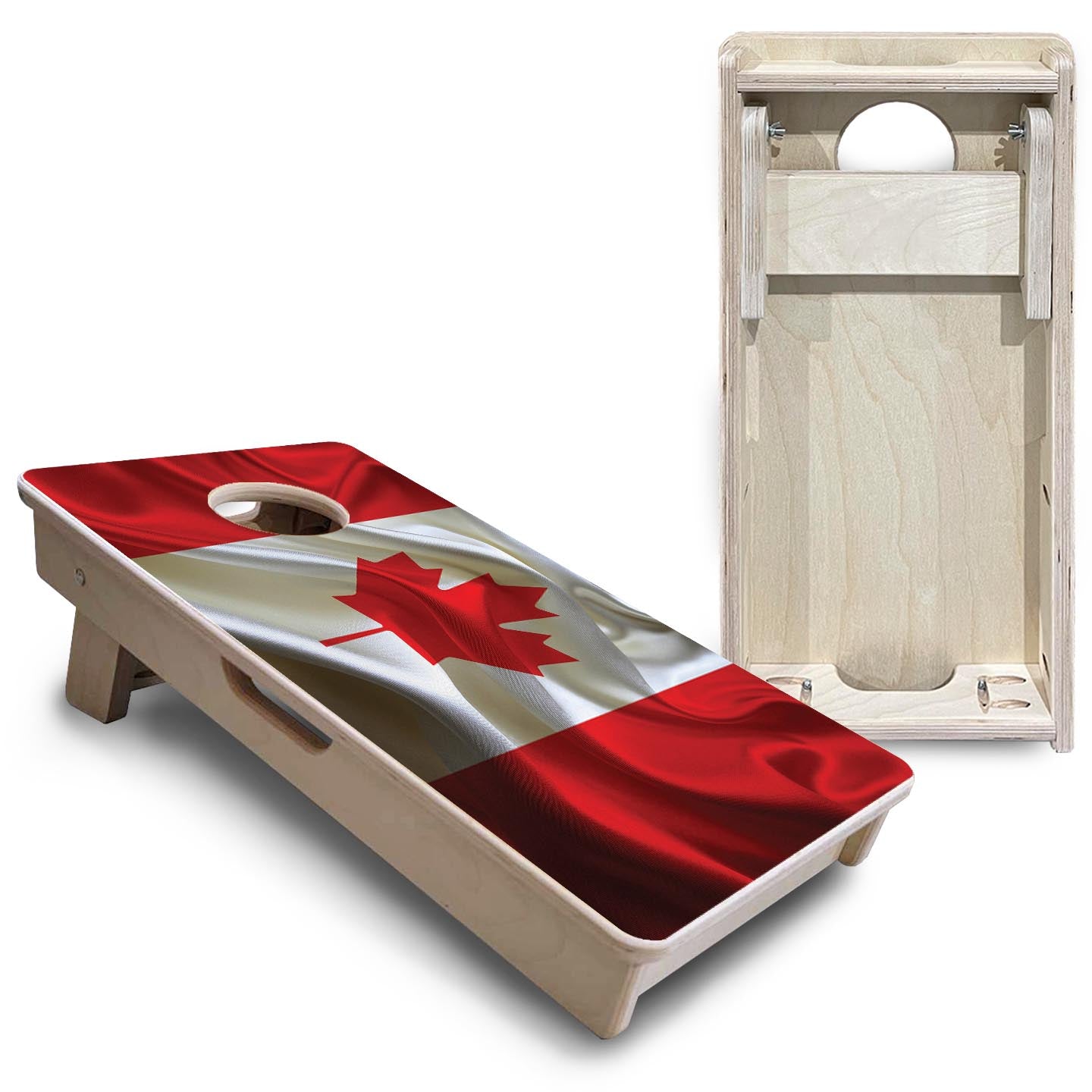 Wavy Canadian Flag - Mini or Vacation Size Cornhole Boards