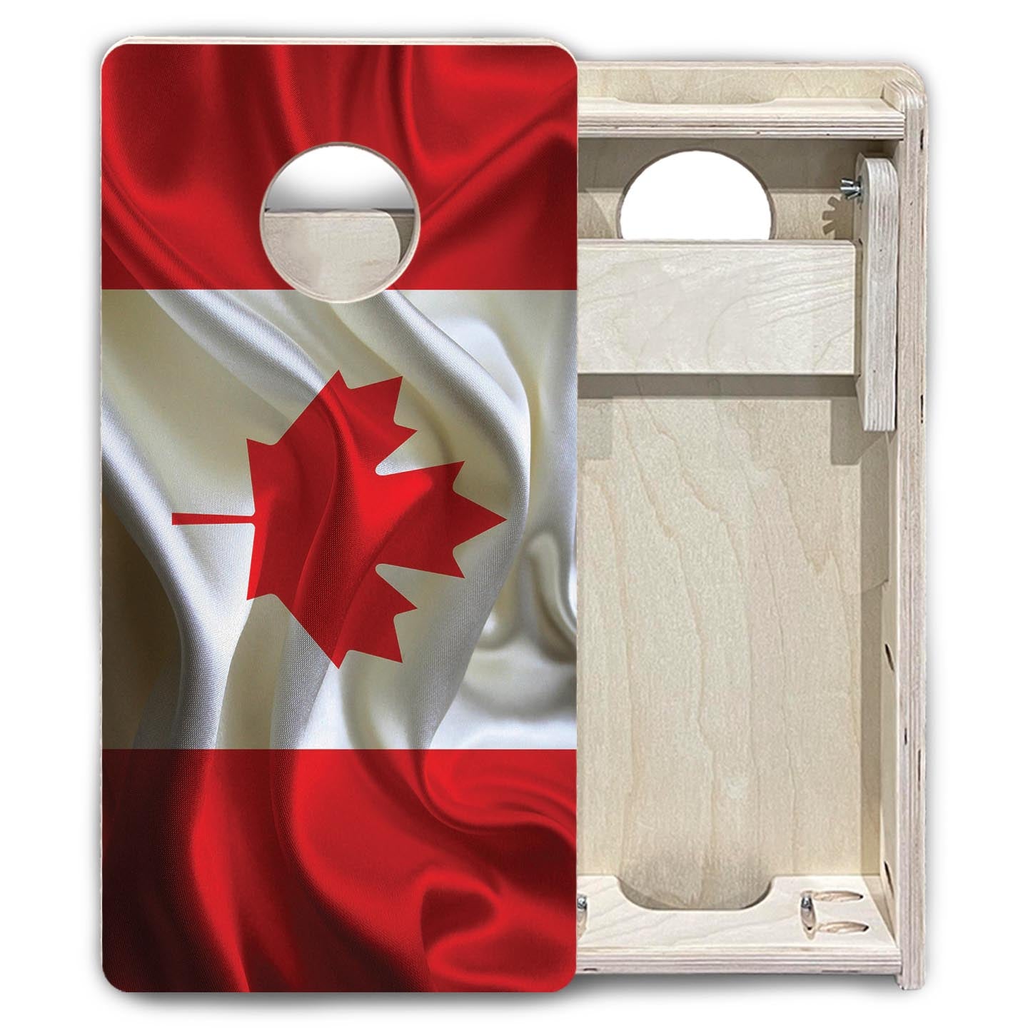 Wavy Canadian Flag - Mini or Vacation Size Cornhole Boards