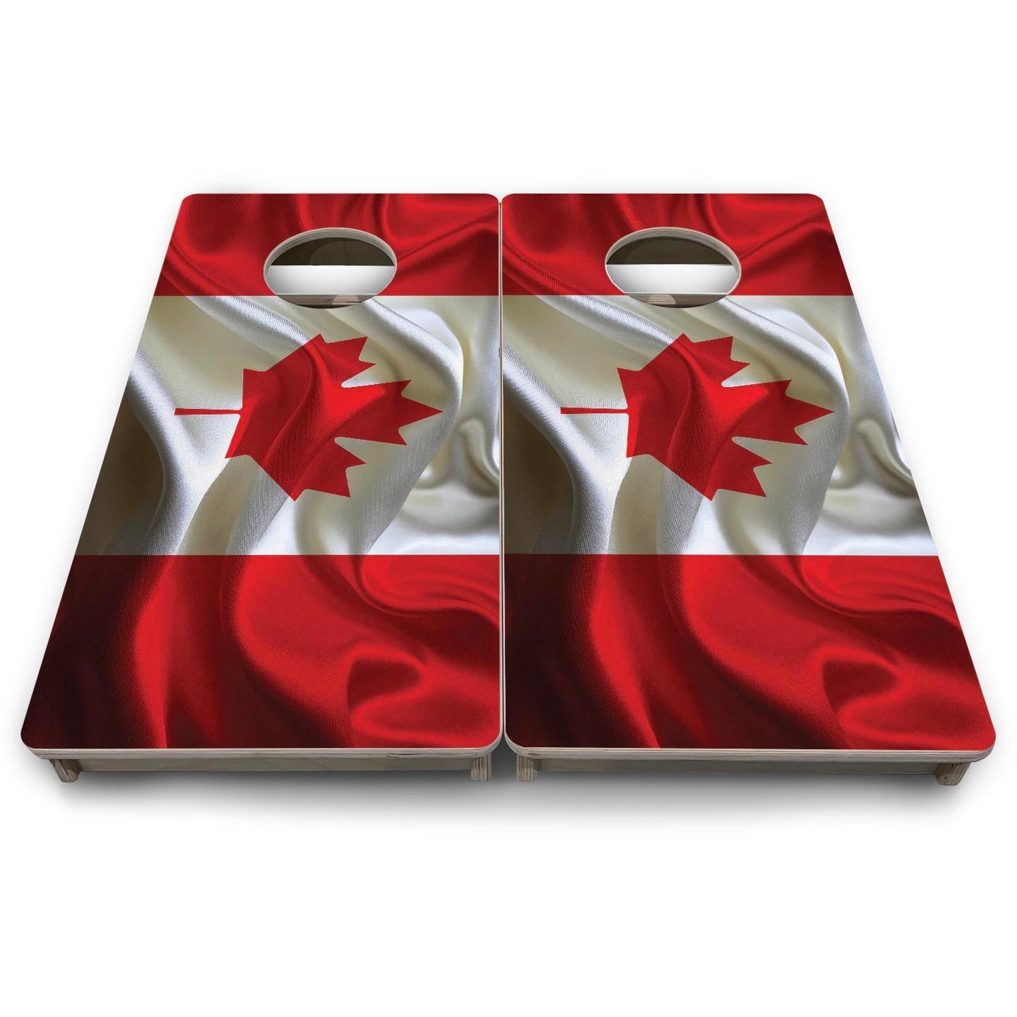Wavy Canadian Flag - Mini or Vacation Size Cornhole Boards