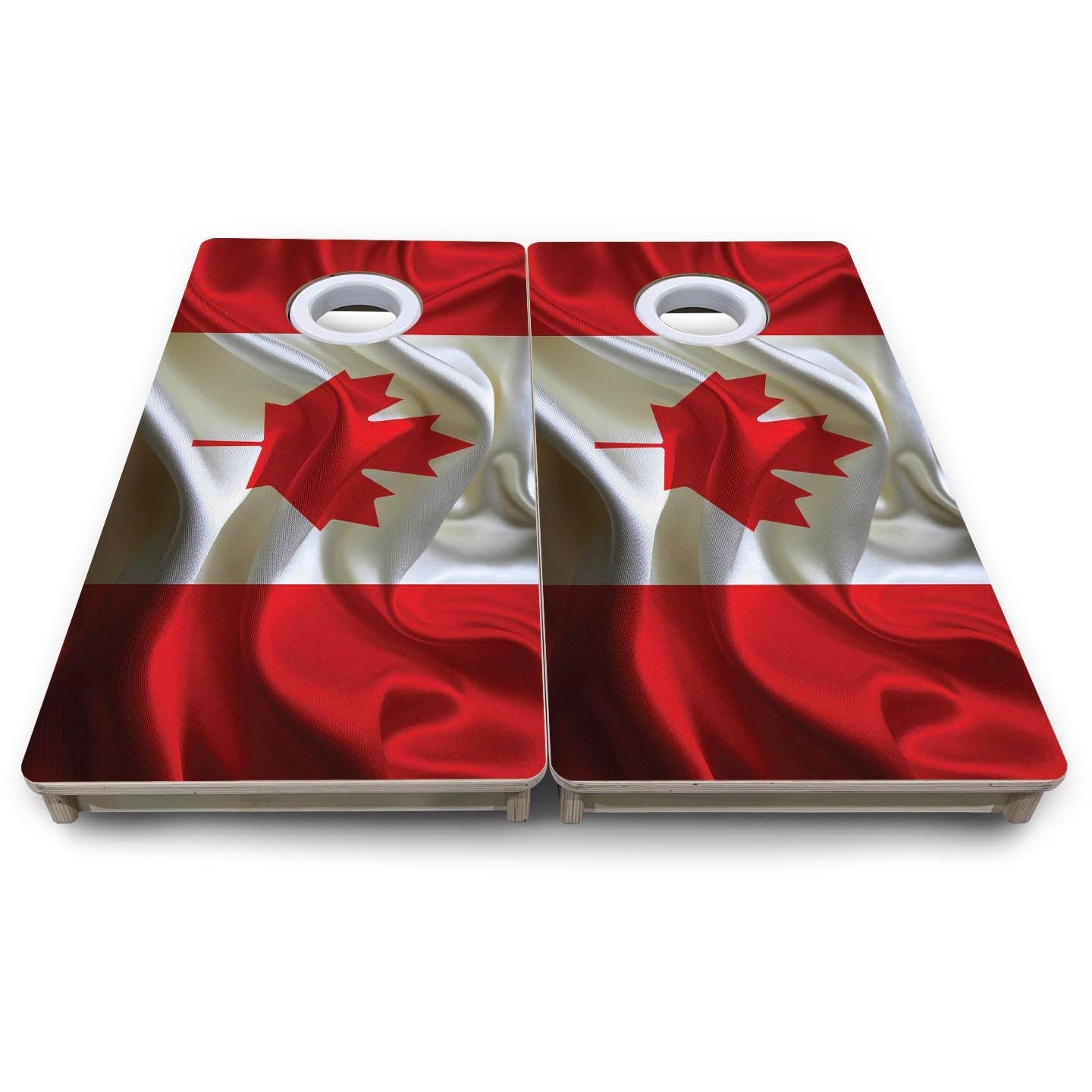 Wavy Canadian Flag - Mini or Vacation Size Cornhole Boards