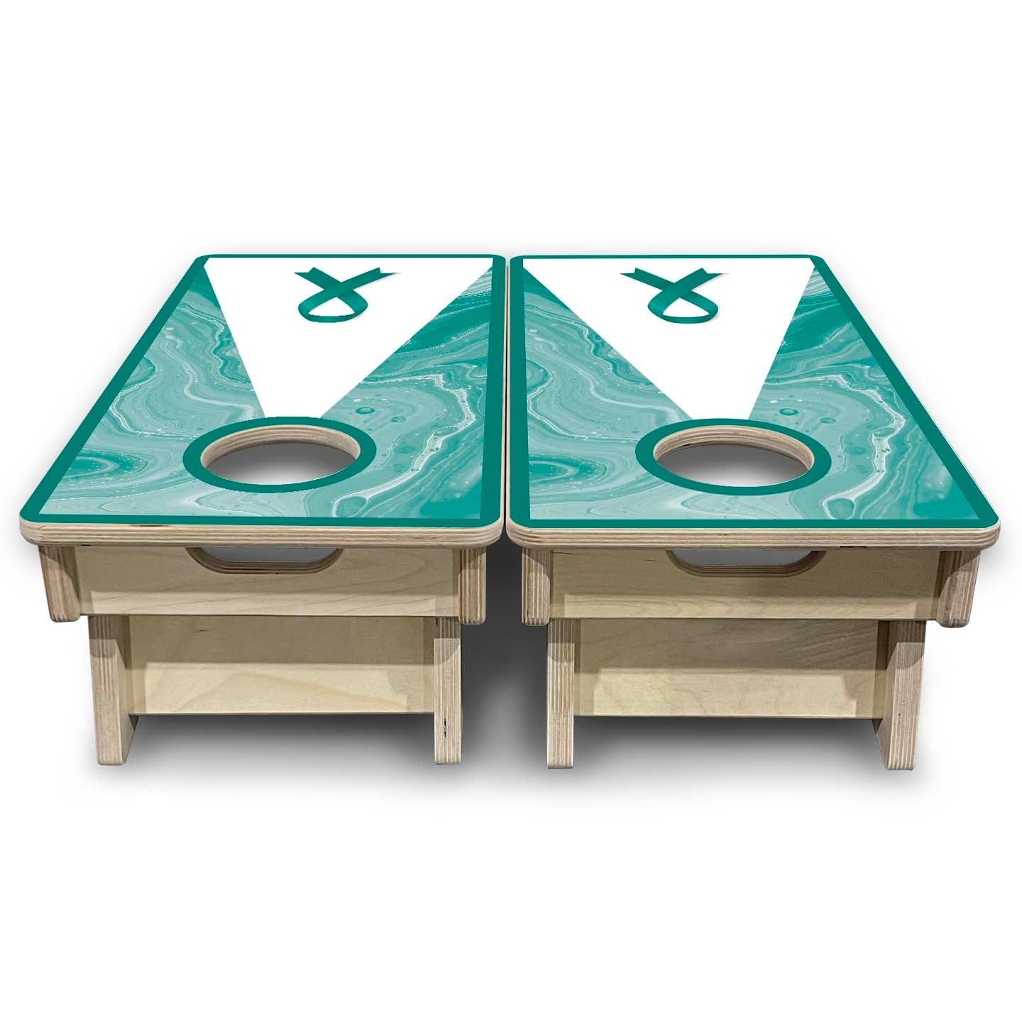 Ovarian Cancer Awareness - Mini or Vacation Size Cornhole Boards