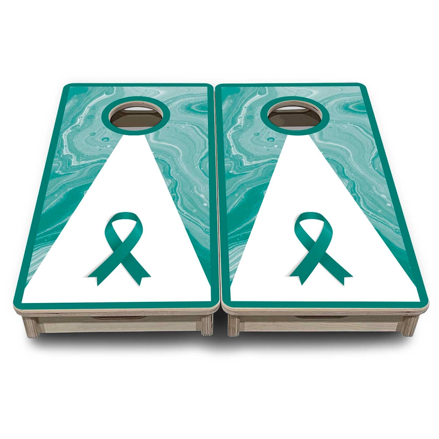 Ovarian Cancer Awareness - Mini or Vacation Size Cornhole Boards