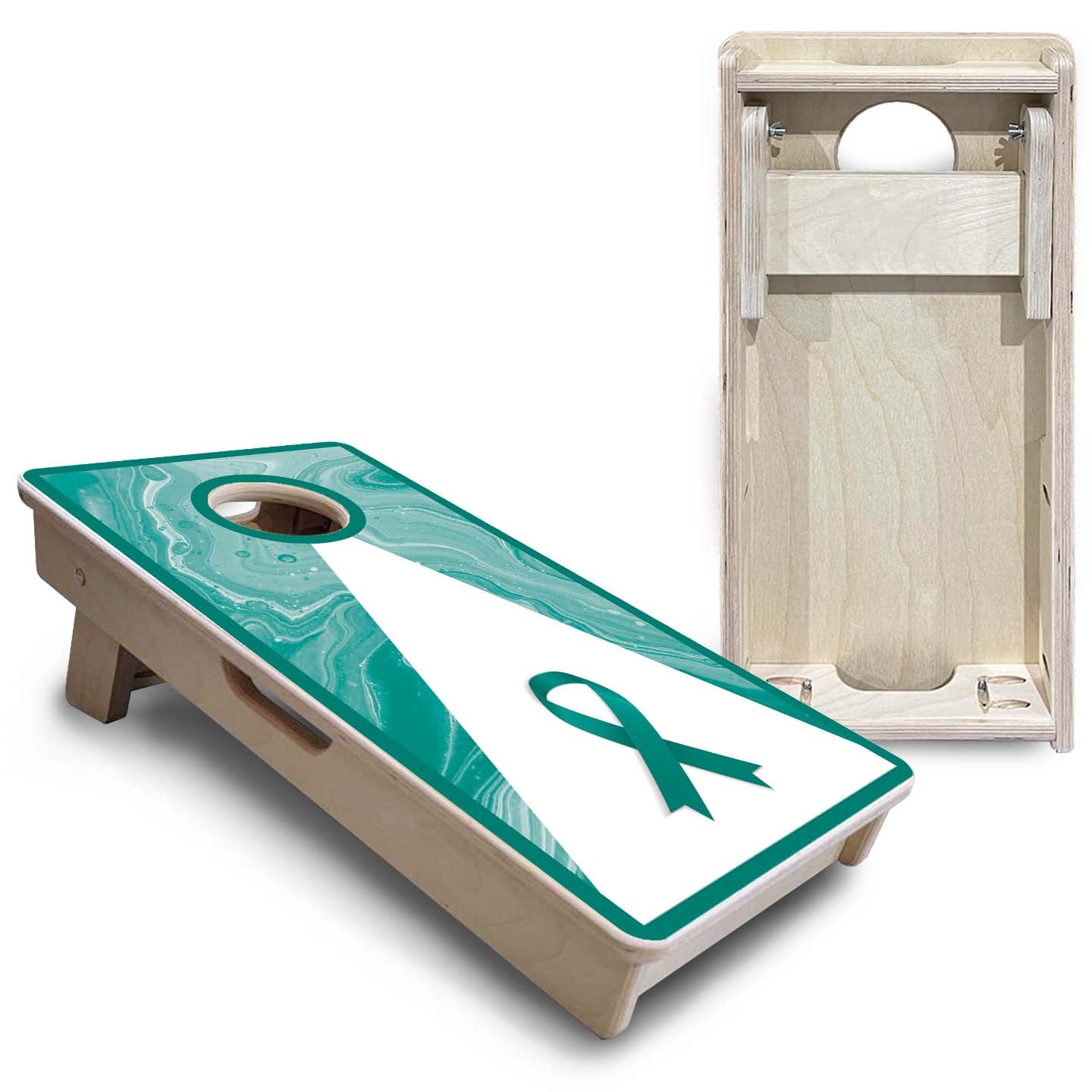 Ovarian Cancer Awareness - Mini or Vacation Size Cornhole Boards