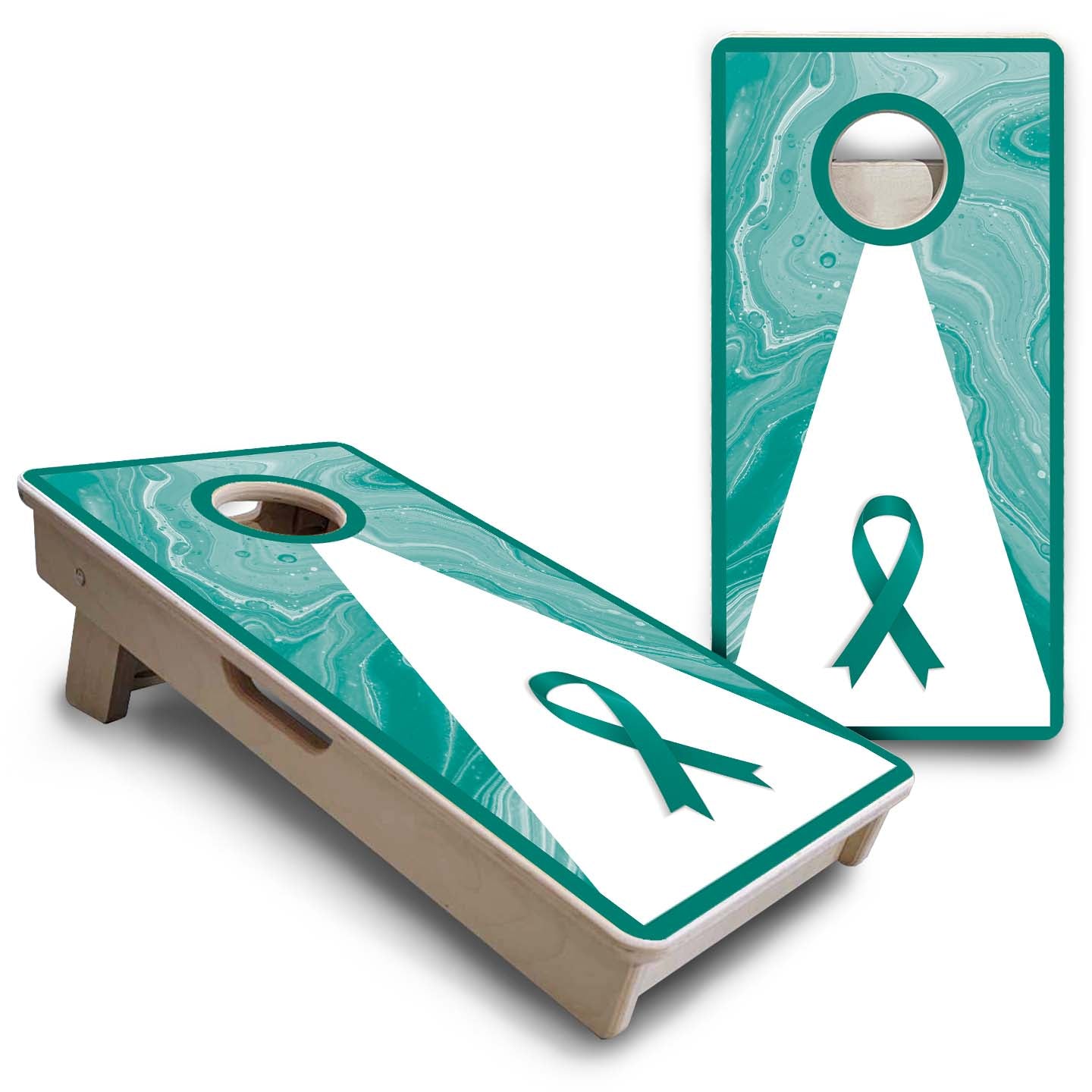 Ovarian Cancer Awareness - Mini or Vacation Size Cornhole Boards