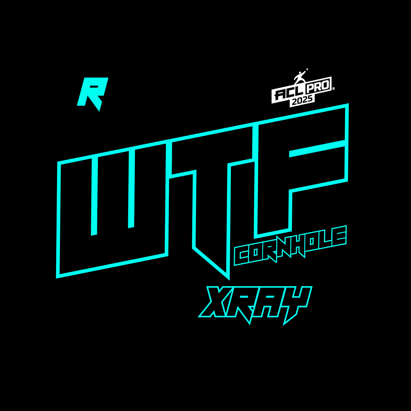 2026 WTF X-RAY Aqua carpet - ACL Pro Stamped Cornhole Bags - Set of 4 bags