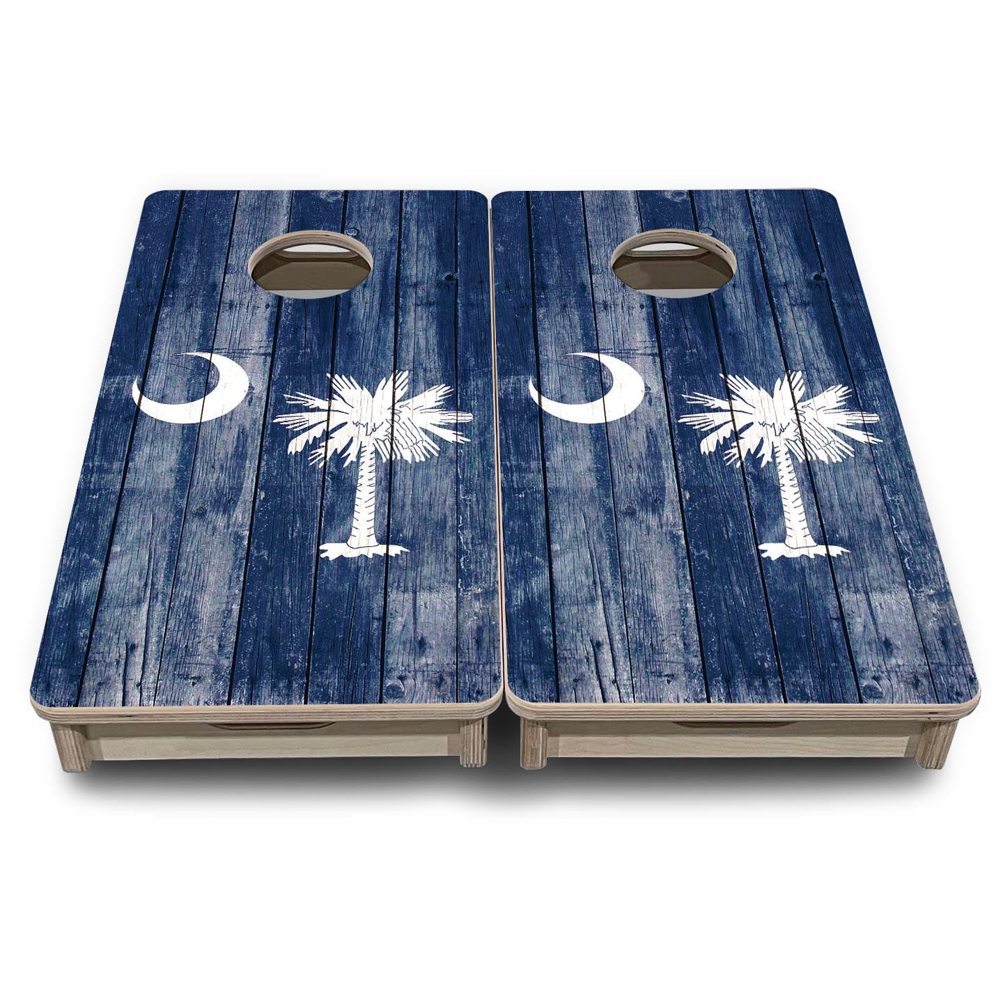 South Carolina Distressed Flag - Mini or Vacation Size Cornhole Boards