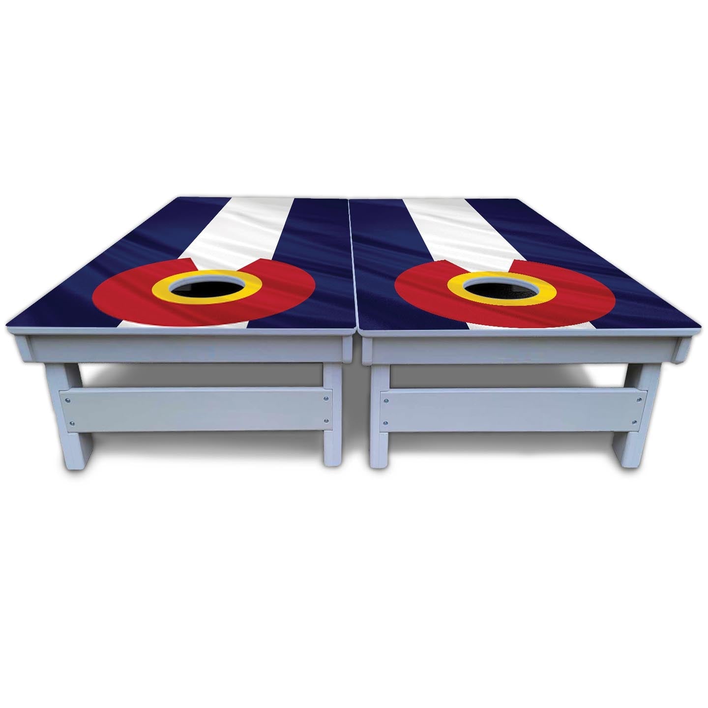 Colorful Colorado Flag Cornhole Boards - All Weather Series
