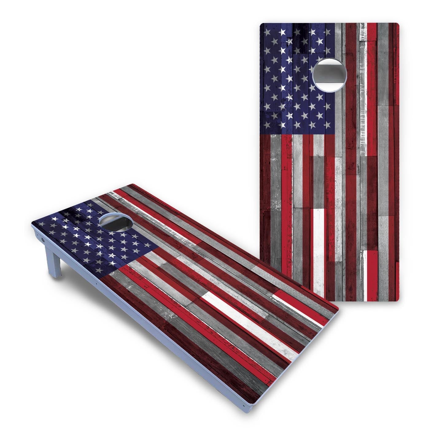 USA / Canada / Union Jack Plank Flag Cornhole Boards - All Weather Series