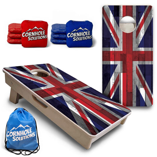 Union Jack Plank Flag - Mini or Vacation Size Cornhole Boards