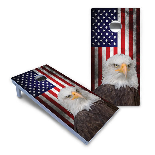 Eagle USA Flag Cornhole Boards - All Weather Series