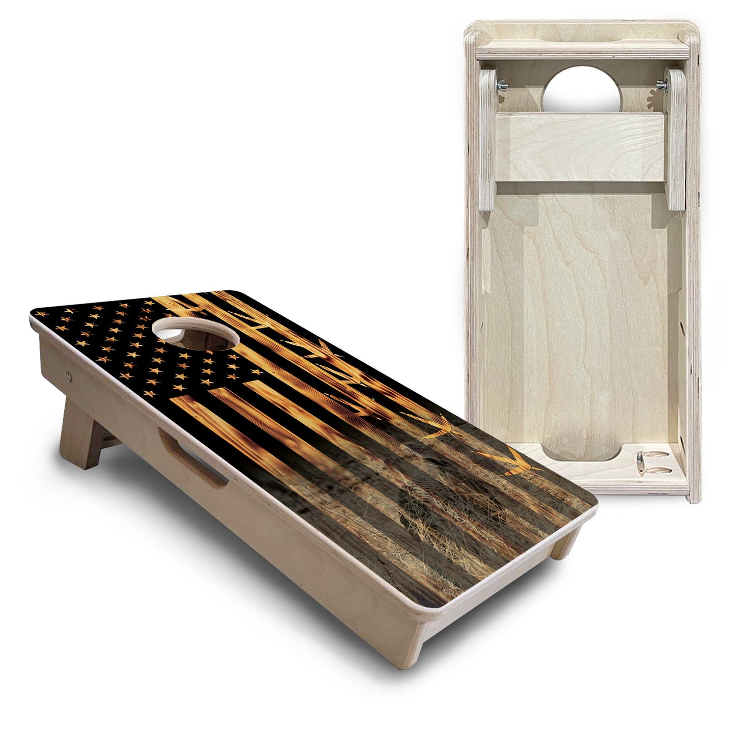 Hidden Turkey Tom & Tracks - Mini or Vacation Size Cornhole Boards