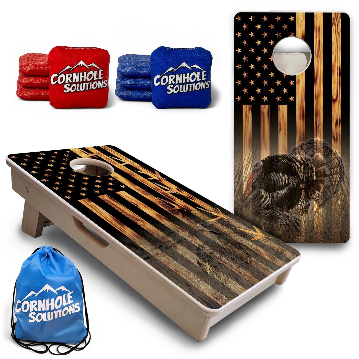 Hidden Turkey Tom & Tracks - Mini or Vacation Size Cornhole Boards
