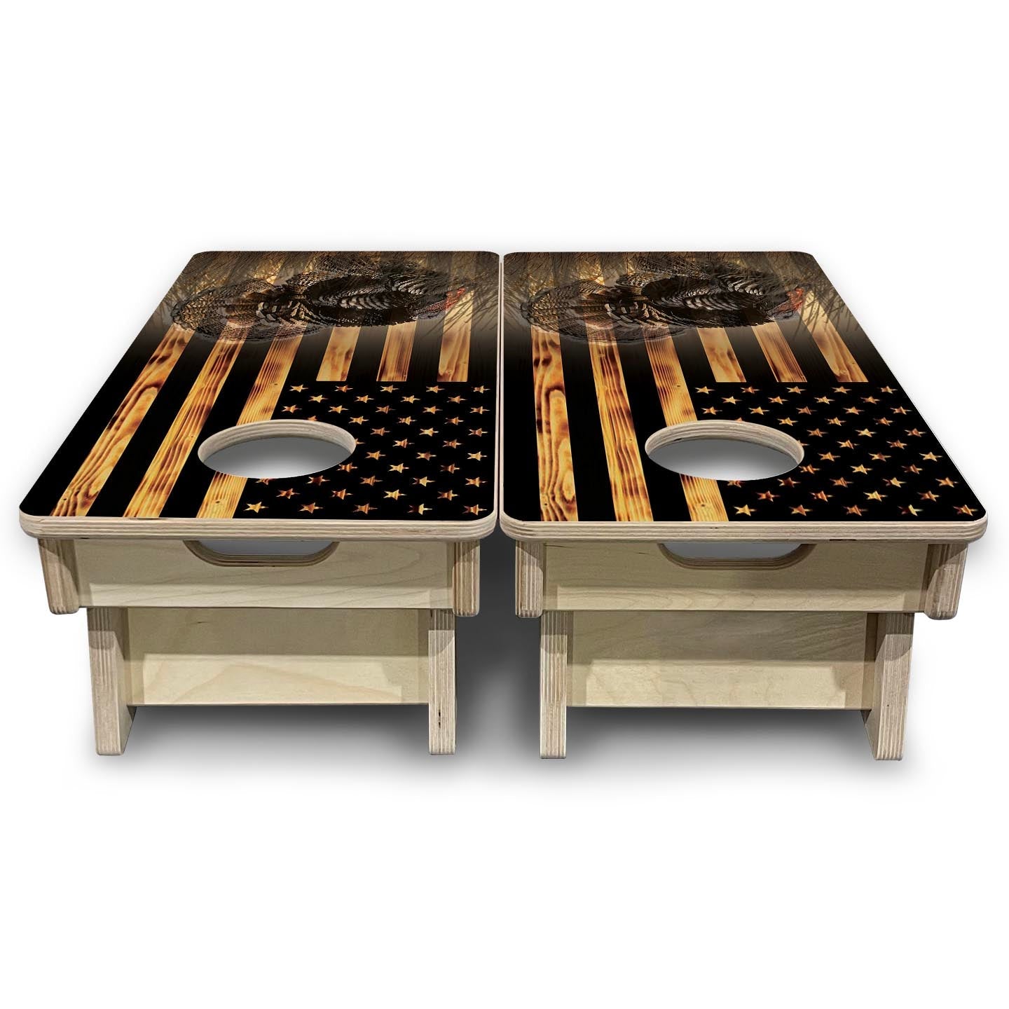 Hidden Turkey Tom - Mini or Vacation Size Cornhole Boards