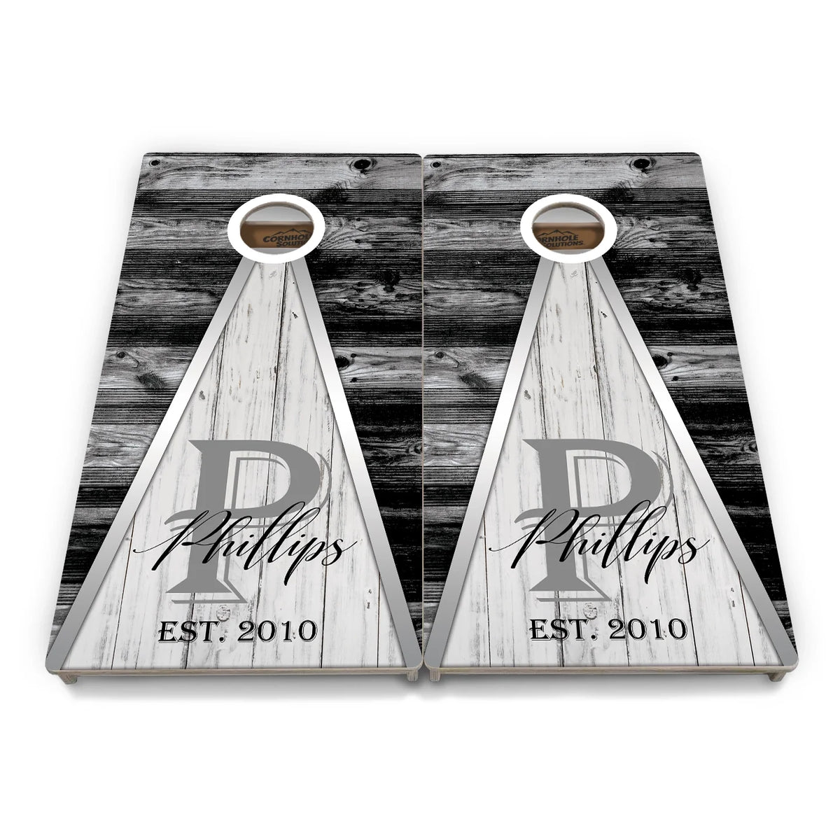 Wedding Triangle Cornhole Boards – Tournament Series