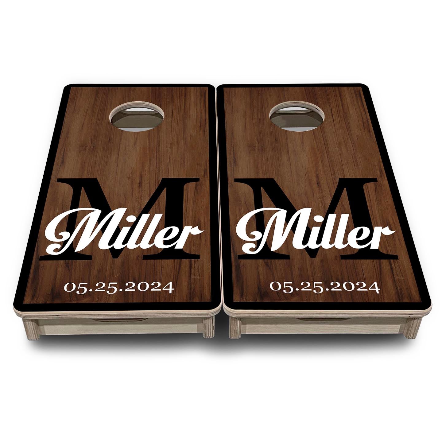 Timeless Monogram - Mini or Vacation Size Cornhole Boards
