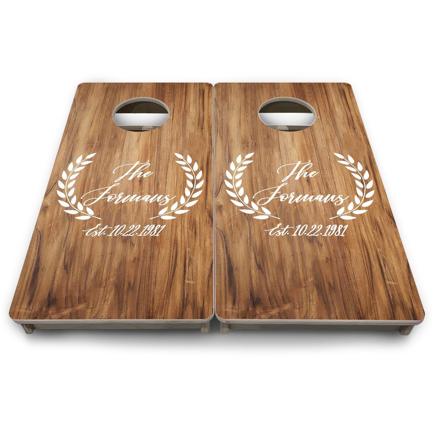 Laurel Wreath - Mini or Vacation Size Cornhole Boards