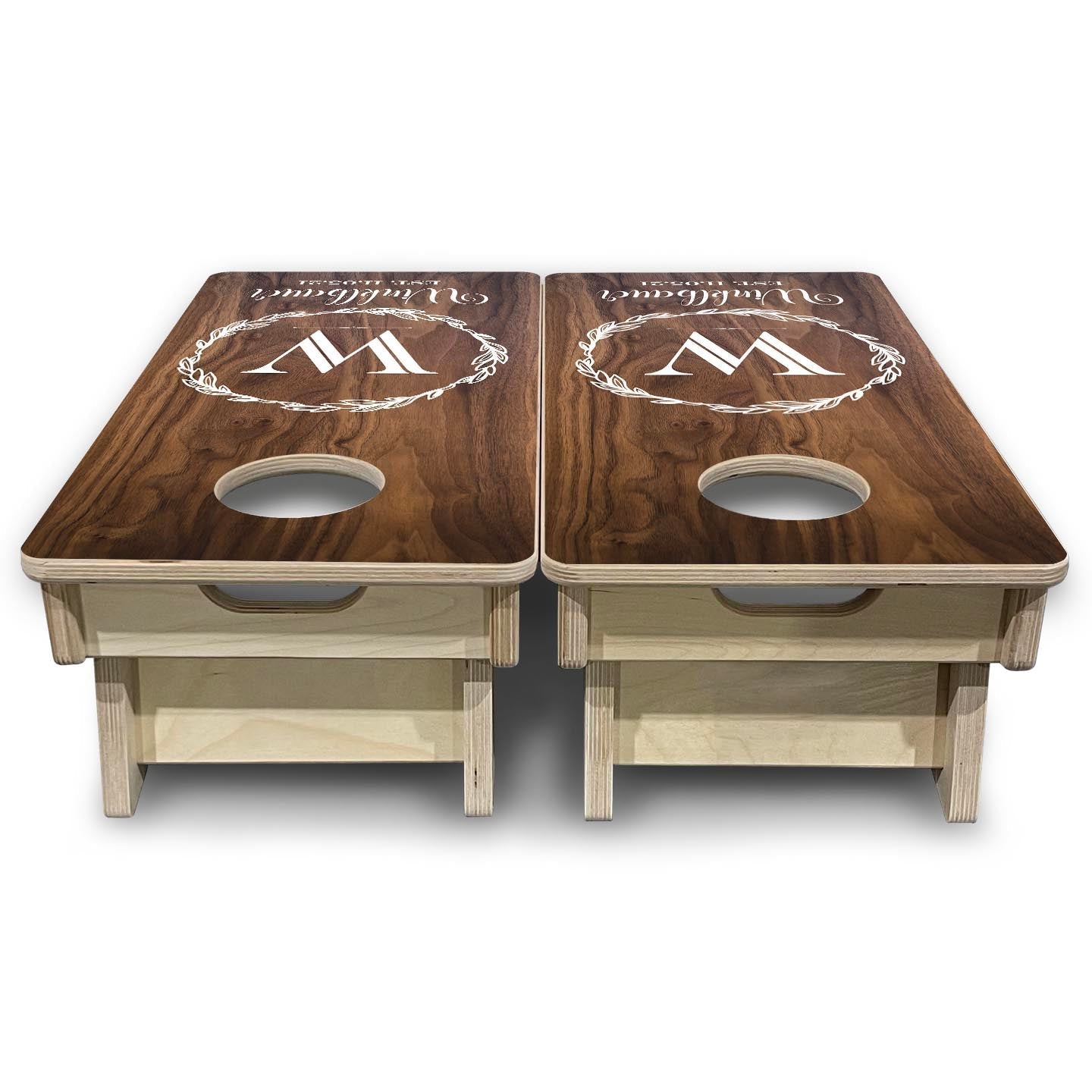 Wreath Letter - Mini or Vacation Size Cornhole Boards