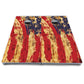 Faded Brush Burnt Flag Cornhole Boards - All Weather Series