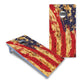 Faded Brush Burnt Flag Cornhole Boards - All Weather Series