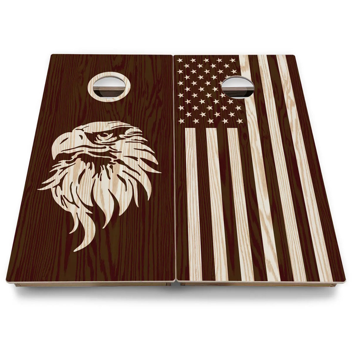 Eagle Flag Cornhole Boards - Backyard Series