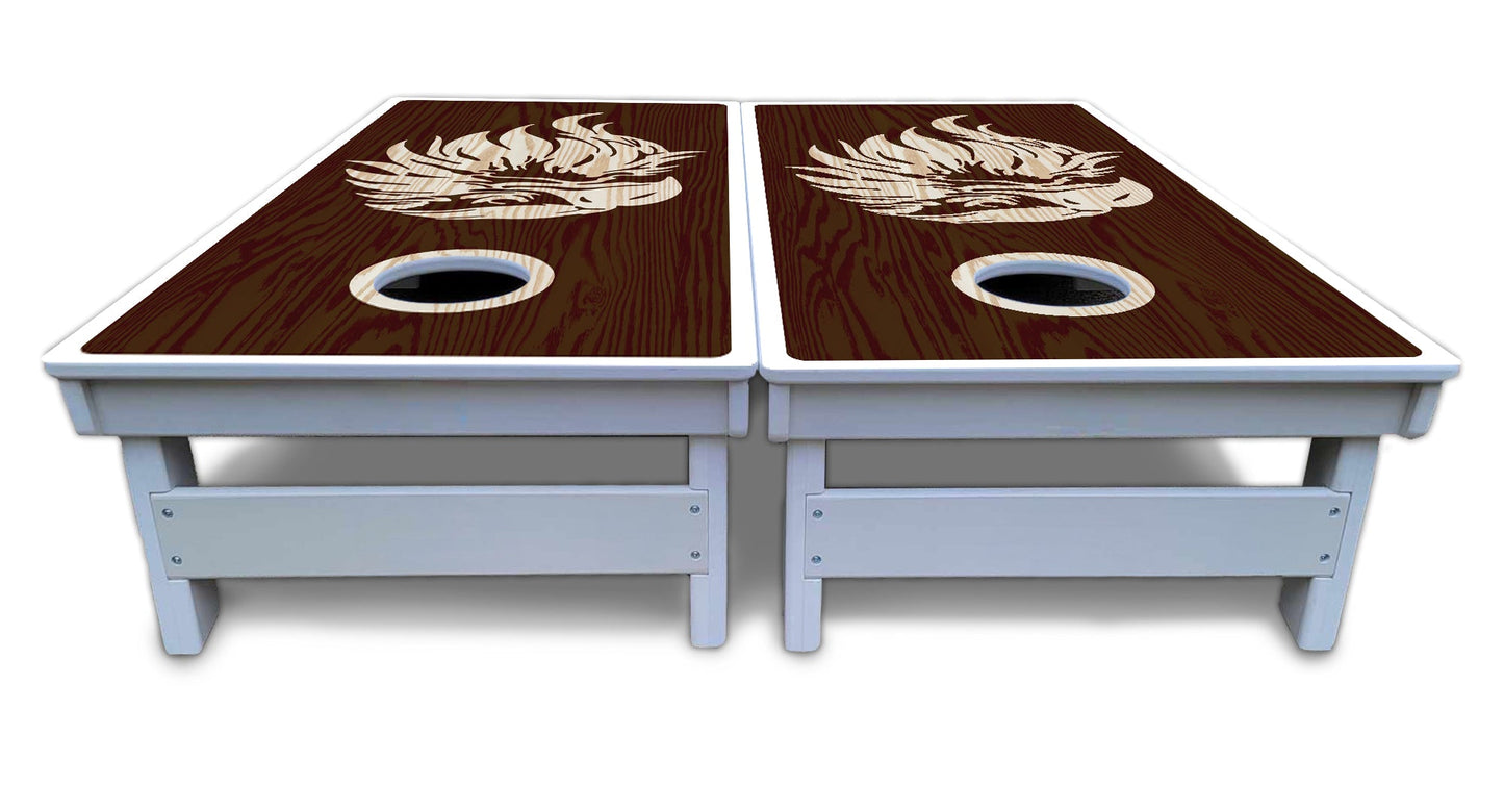 Stained Flag & Eagle Cornhole Boards - All Weather Series