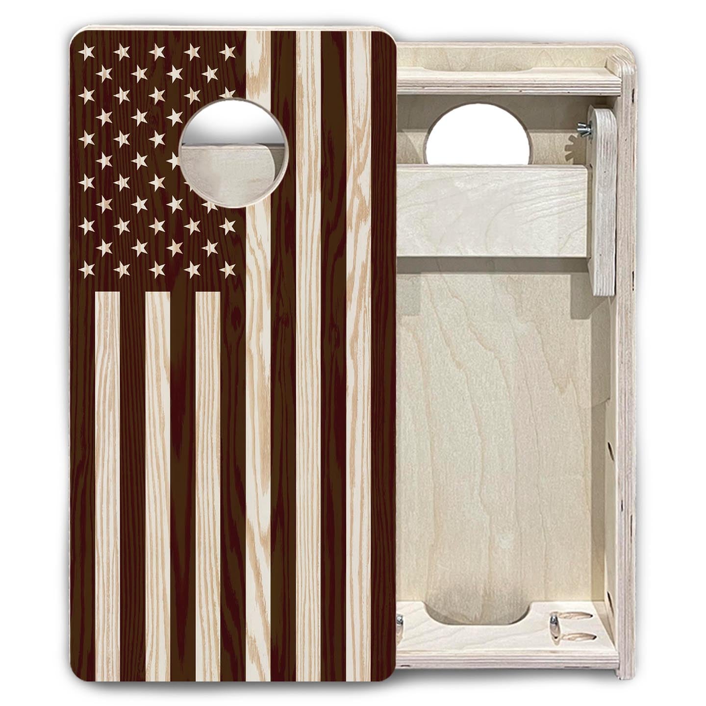 Stain Eagle & Flag - Mini or Vacation Size Cornhole Boards