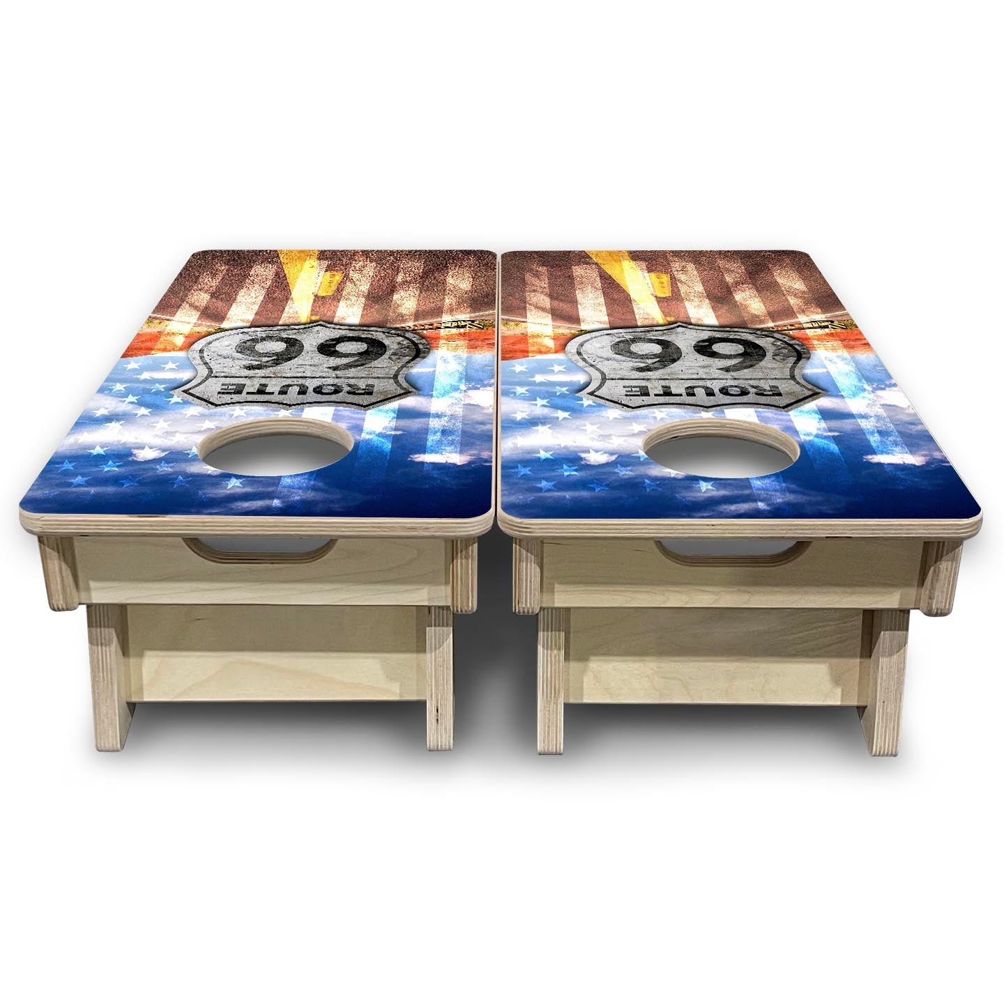 Route 66 - Mini or Vacation Size Cornhole Boards