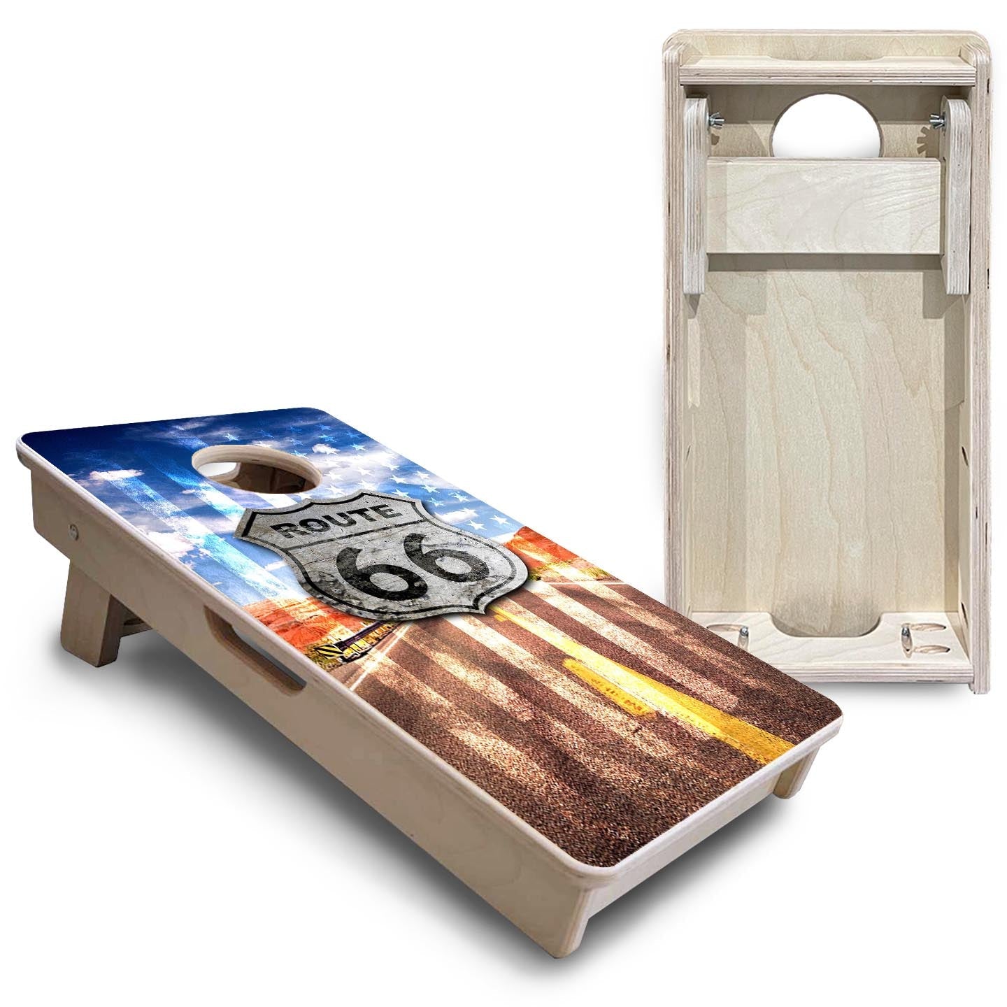 Route 66 - Mini or Vacation Size Cornhole Boards