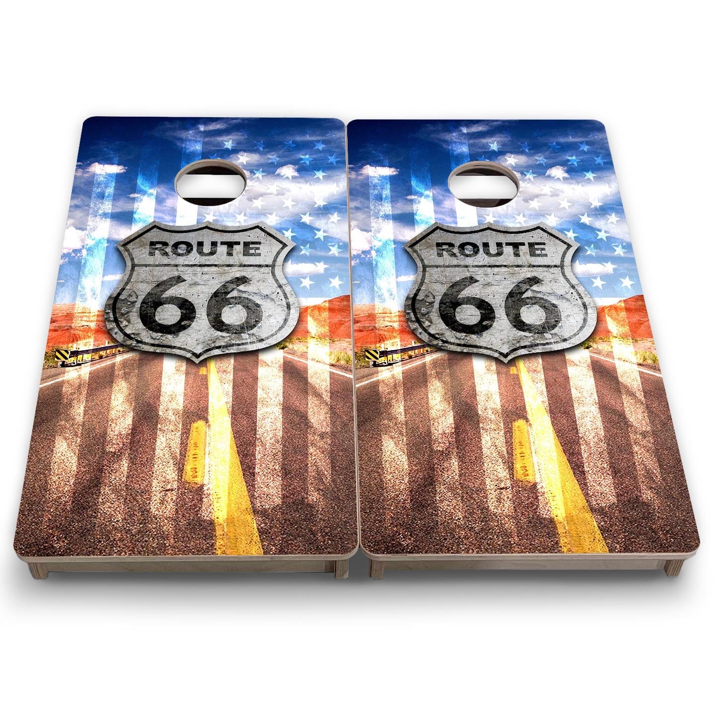 Route 66 - Mini or Vacation Size Cornhole Boards