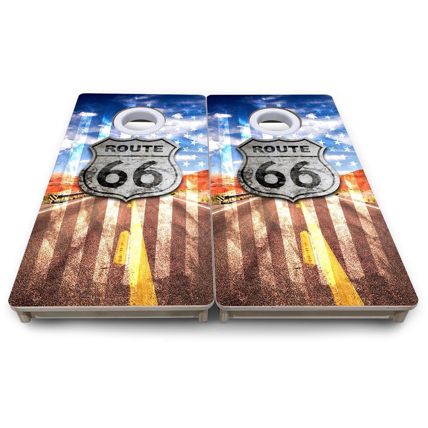 Route 66 - Mini or Vacation Size Cornhole Boards