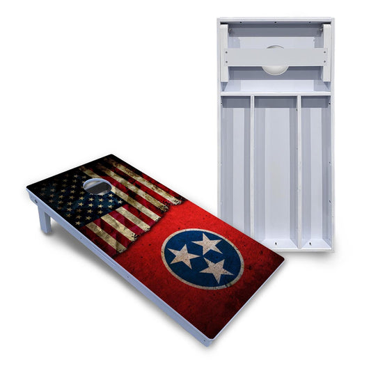 TN/USA Red Flag Cornhole Boards - All Weather Series