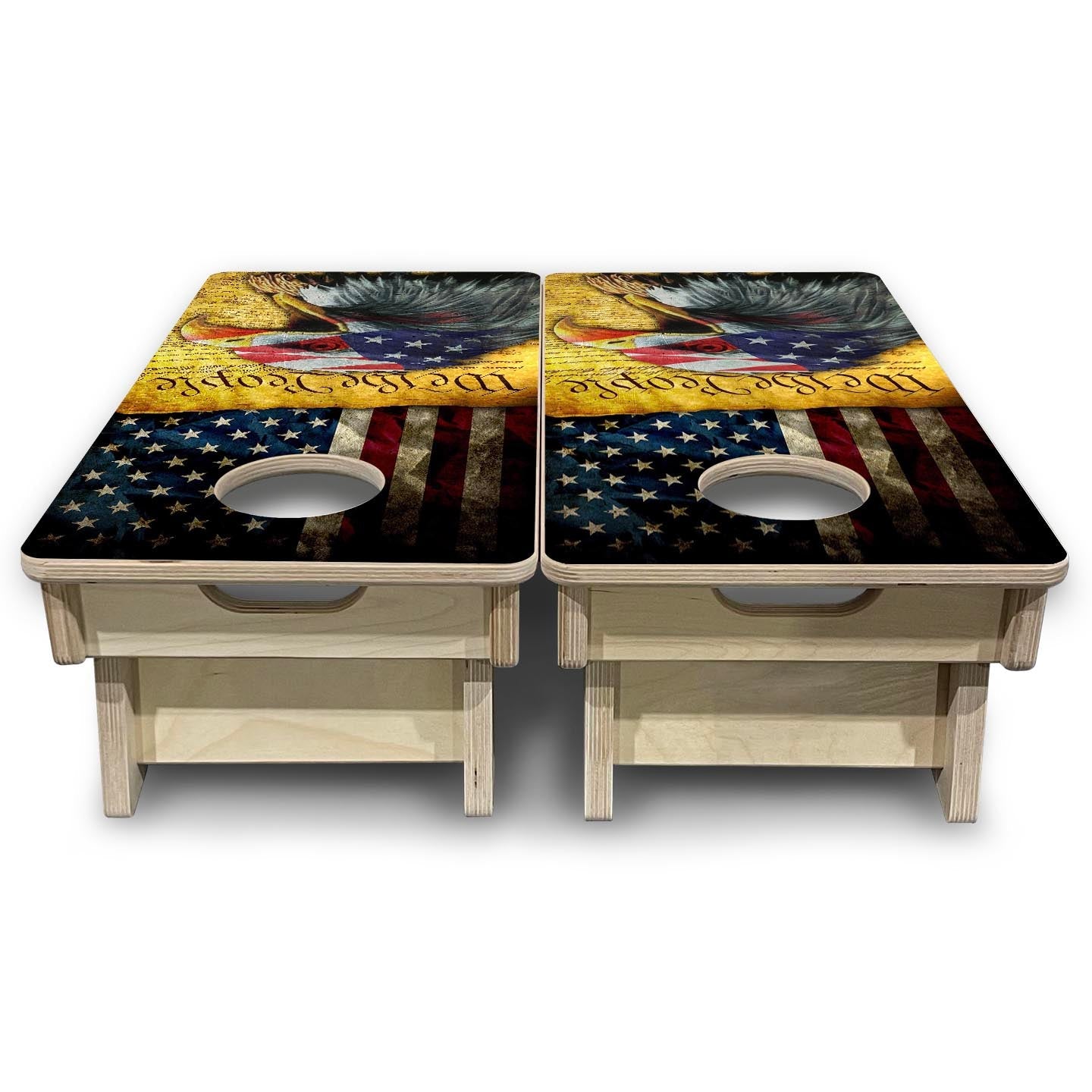 WTP Eagle Flag - Mini or Vacation Size Cornhole Boards