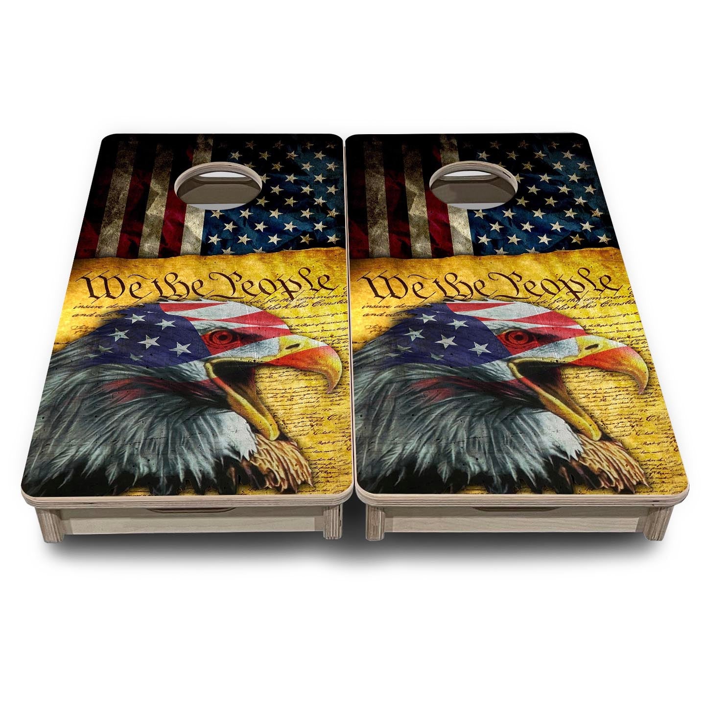 WTP Eagle Flag - Mini or Vacation Size Cornhole Boards