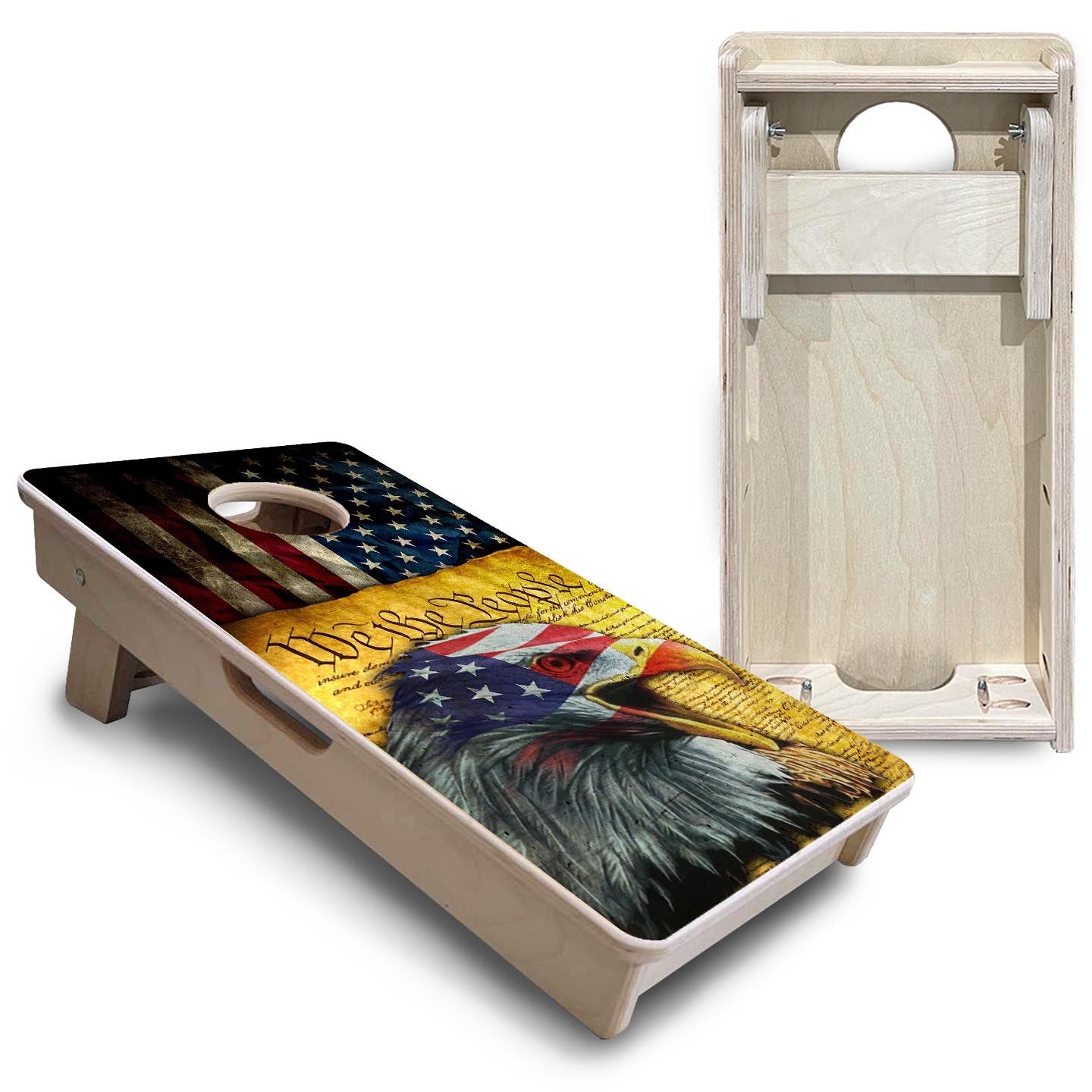 WTP Eagle Flag - Mini or Vacation Size Cornhole Boards